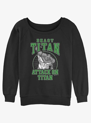 Attack on Titan Beast Zeke Girls Slouchy Sweatshirt