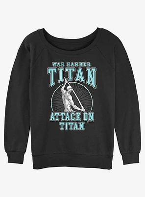 Attack on Titan War Hammer Lara Tybur Girls Slouchy Sweatshirt