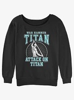 Attack on Titan War Hammer Lara Tybur Girls Slouchy Sweatshirt