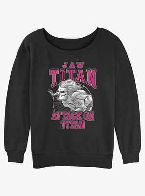 Attack on Titan Jaw Falco Girls Slouchy Sweatshirt