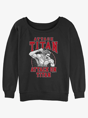 Attack on Titan Eren Girls Slouchy Sweatshirt