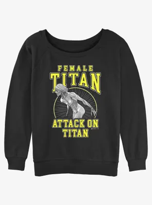 Attack on Titan Female Annie Womens Slouchy Sweatshirt