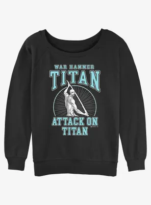 Attack on Titan War Hammer Lara Tybur Womens Slouchy Sweatshirt