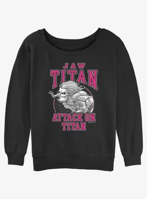 Attack on Titan Jaw Falco Womens Slouchy Sweatshirt