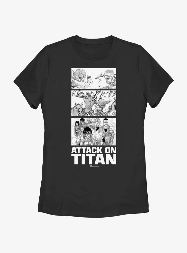 Attack on Titan Annie vs Reiner Panels Womens T-Shirt