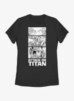 Attack on Titan Annie vs Reiner Panels Womens T-Shirt