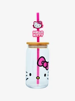 Hello Kitty Face Glass Cup