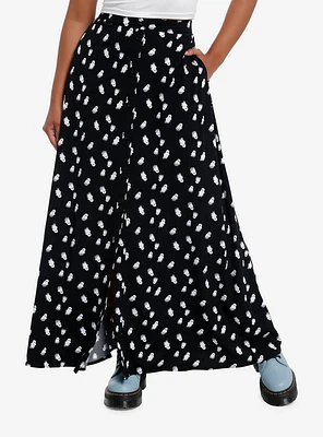 Thorn & Fable Black White Ghost Maxi Skirt