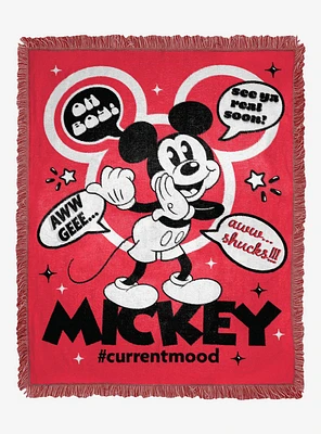 Disney Mickey Mouse Aww Shucks Jacquard Throw