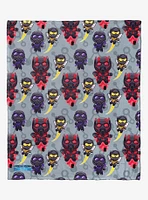 Marvel Ant-Man Quantumania Chibi Team Silk Touch Throw Blanket