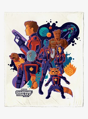 Marvel Guardians of the Galaxy: Vol. 3 Galactic Pop Art Silk Touch Throw Blanket