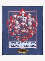 Marvel Guardians of the Galaxy: Vol. 3 Better To Have Friends Silk Touch Throw Blanket