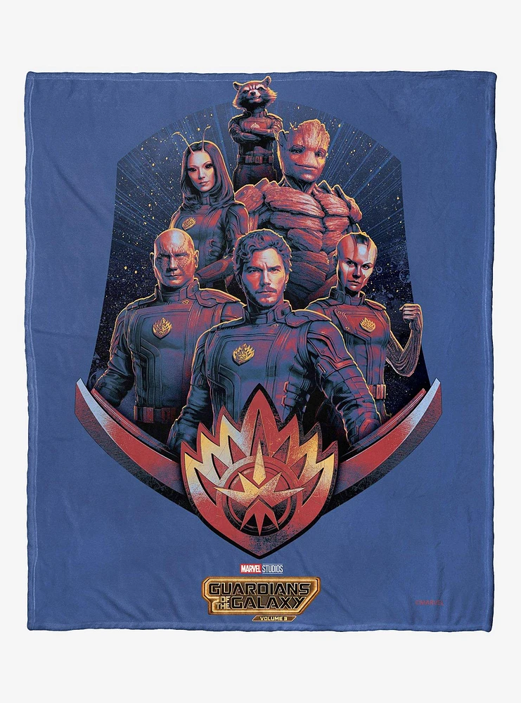 Marvel Guardians of the Galaxy: Vol. 3 Guardians Together Silk Touch Throw Blanket
