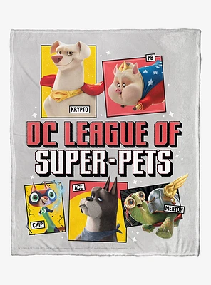 DC League Of Super-Pets Unite Silk Touch Throw Blanket
