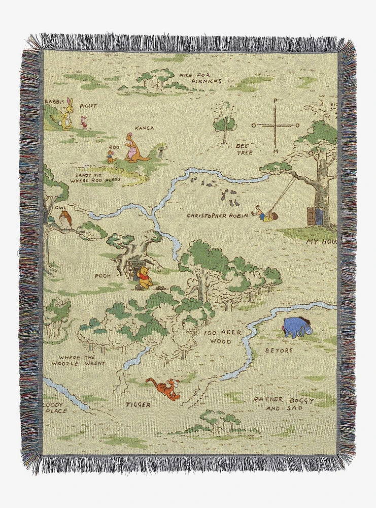 Disney Winnie The Pooh Hundred Acre Woods Tapestry Throw