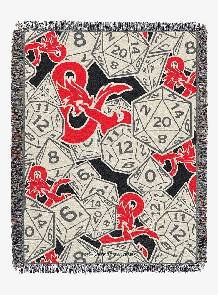 Dungeons & Dragons Logo Dice Woven Tapestry