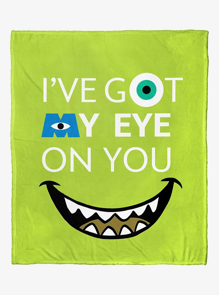 Disney100 Pixar Monsters Inc. Got My Eye On You Silk Touch Throw