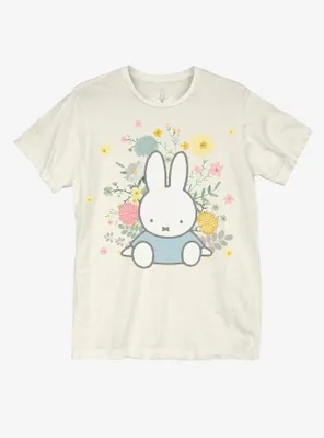 Miffy Floral Boyfriend Fit Girls T-Shirt