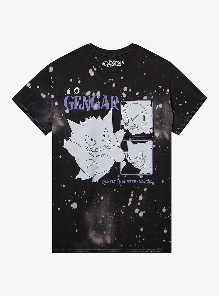 Pokemon Gengar Evolutions Splatter Boyfriend Fit Girls T-Shirt