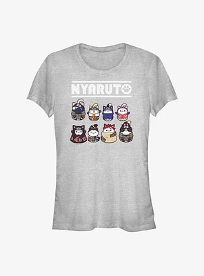 Naruto Nyaruto Cat Lineup Girls T-Shirt