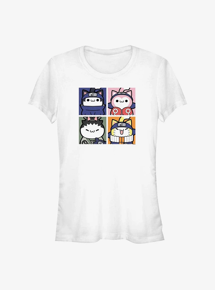 Naruto Cat Team Sasuke Sakura Shikamaru and Girls T-Shirt