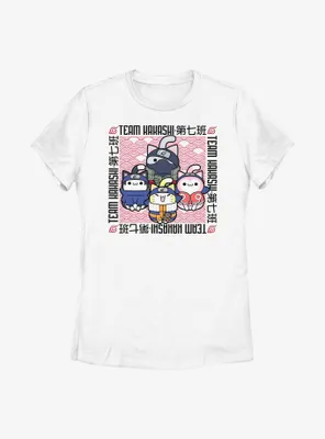 Naruto Nyaruto Team Kakashi Cats Womens T-Shirt