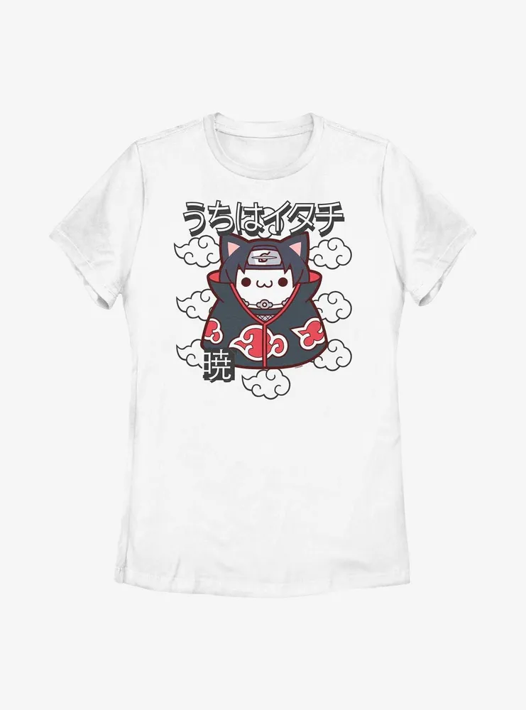 Naruto Itachi Cat Clouds Womens T-Shirt