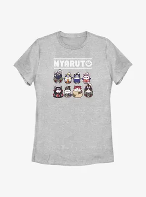 Naruto Nyaruto Cat Lineup Womens T-Shirt