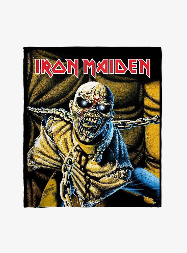 Iron Maiden Pom Album Art Throw Blanket