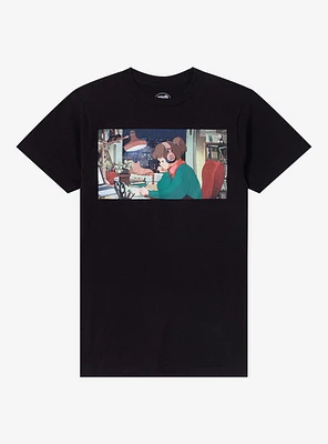 Lofi Girl Panel Boyfriend Fit Girls T-Shirt