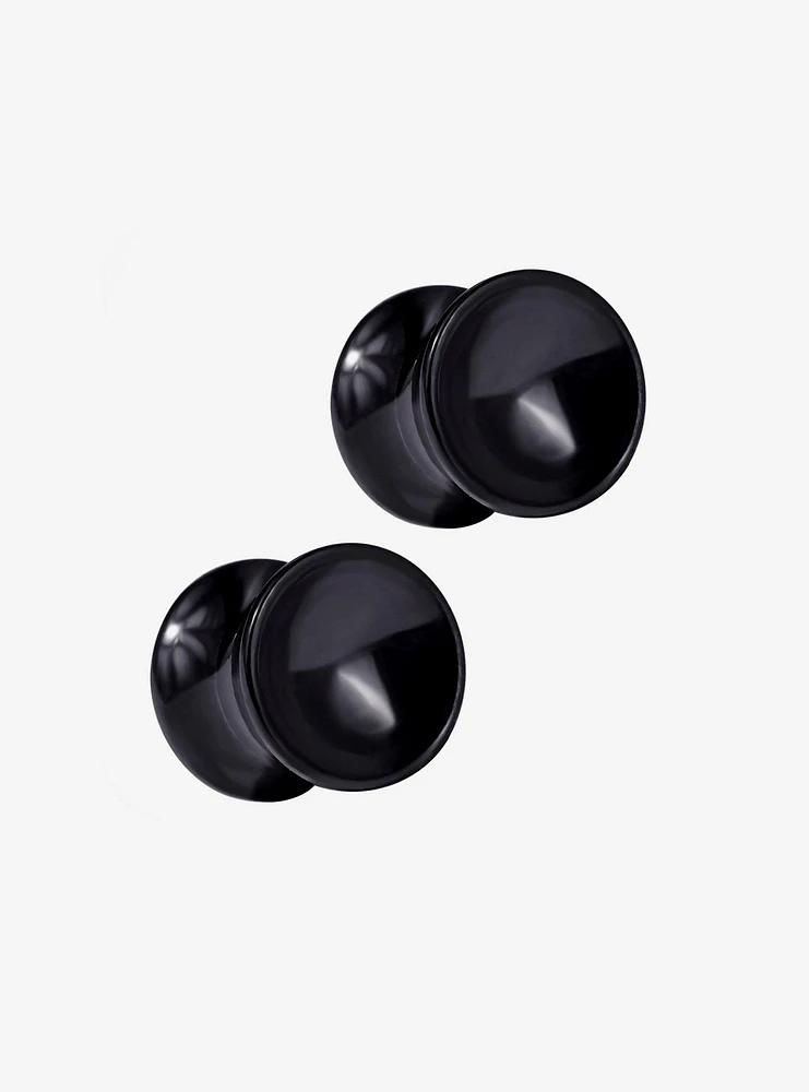 Steel Black Concave Plug 2 Pack