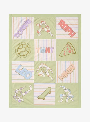 Teenage Mutant Ninja Turtles Icons Checker Quilted Baby Blanket - BoxLunch Exclusive