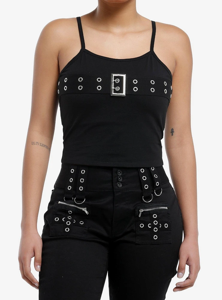 Social Collision Black Belt Buckle Girls Cami