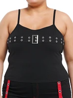 Social Collision Black Belt Buckle Girls Cami Plus