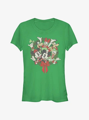 Disney Mickey Mouse & Friends Holiday Wreath Girls T-Shirt