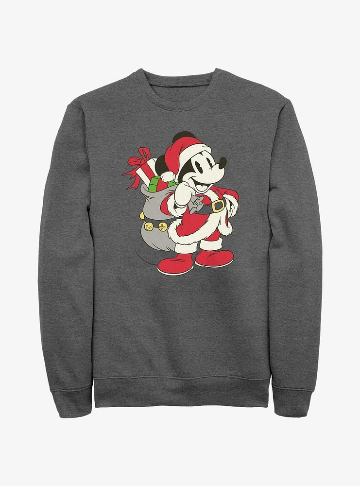 Disney Mickey Mouse Santa Claus Ready To Go Sweatshirt