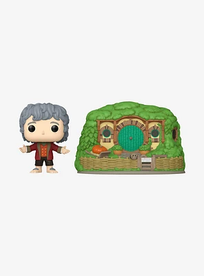 Funko The Lord Of The Rings Pop! Town Bilbo Baggins With Bag-End Vinyl Figure