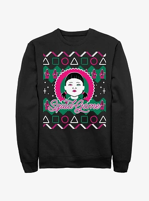 Squid Game Young-Hee Doll Ugly Christmas Sweatshirt