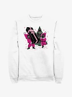 Squid Game Holiday Presents Pink Soldiers Sweatshirt
