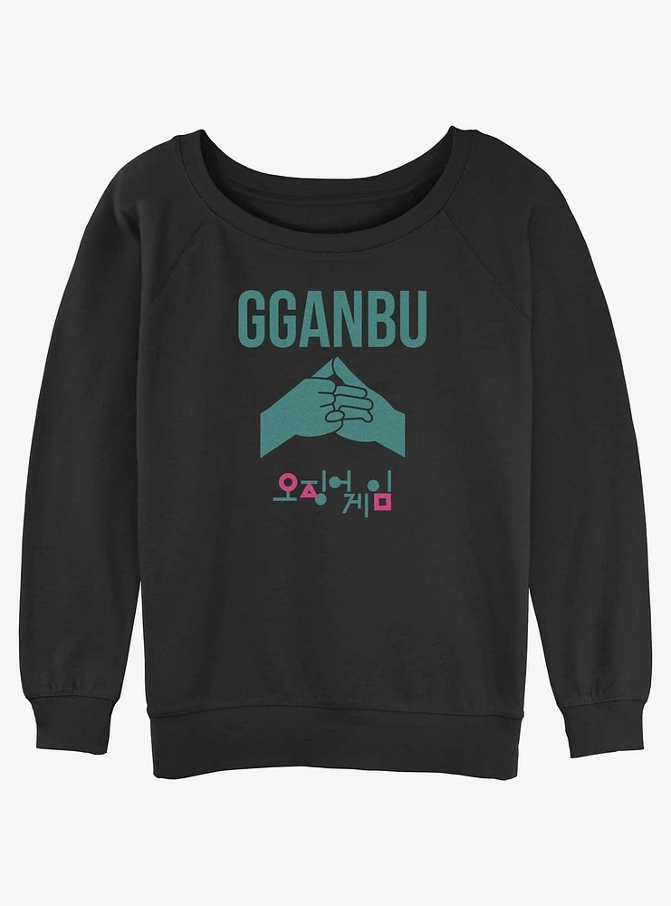 Squid Game Gganbu Buddies Girls Slouchy Sweatshirt