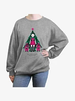 Squid Game Christmas Young-Hee Doll Knows Girls Oversized Sweatshirt