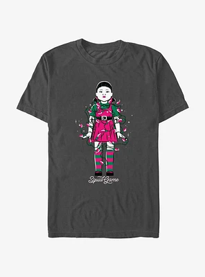 Squid Game Young-Hee Doll Christmas Lights T-Shirt