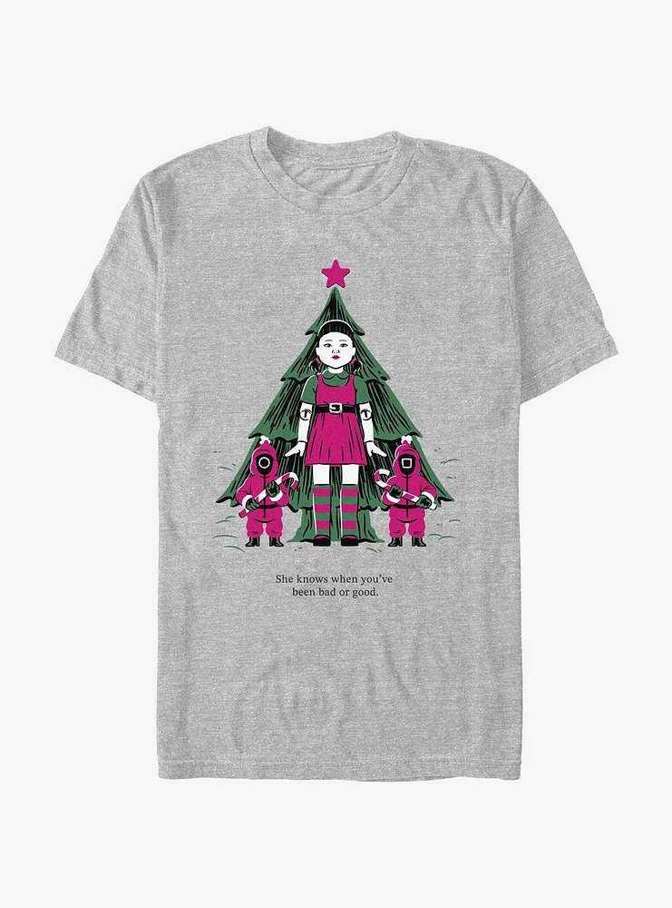 Squid Game Christmas Young-Hee Doll Knows T-Shirt