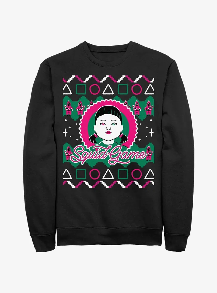 Squid Game Young-Hee Doll Ugly Christmas Sweatshirt