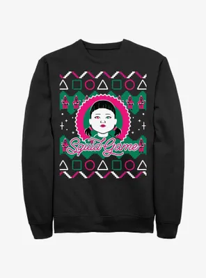 Squid Game Young-Hee Doll Ugly Christmas Sweatshirt