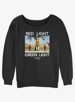 Squid Game Red Light Green Womens Slouchy Sweatshirt