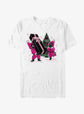 Squid Game Holiday Presents Pink Soldiers T-Shirt