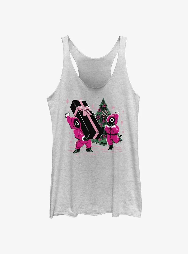 Squid Game Holiday Presents Pink Soldiers Womens Tank Top