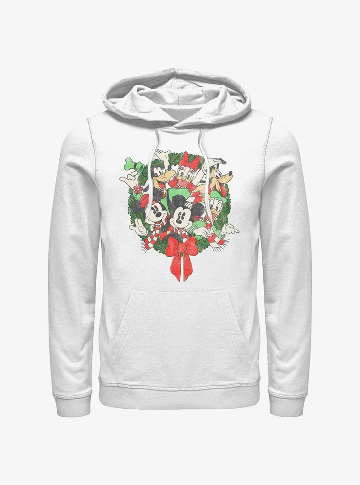 Disney Mickey Mouse & Friends Christmas Wreath Hoodie