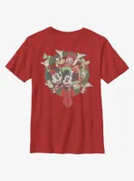 Disney Mickey Mouse & Friends Christmas Wreath Youth T-Shirt